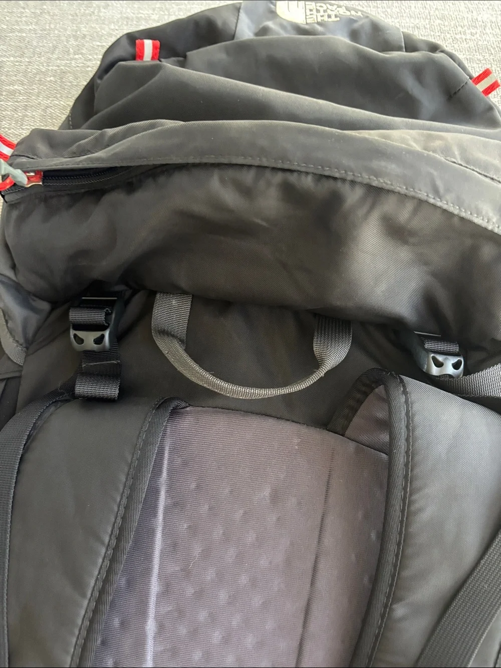 The North Face Black Backpack with Red Accents - Men's Hiking Pack